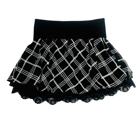 Style Dresses & Skirts - Style Plaid Sheer Lace Short Skirt